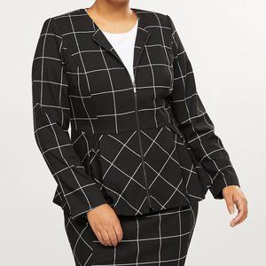 Lane Bryant Peplum Zip-Up Jacket 28 NWT